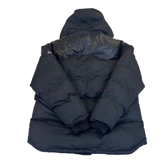 Spire Mens Black Polyester Hooded Jacket With Leather Water-Resistan 4XL - Picture 2 of 6